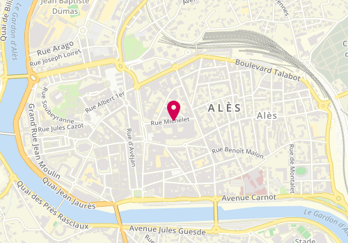 Plan de Ales Pro-Equipements Electronique Servic, 10 Rue Michelet, 30100 Alès