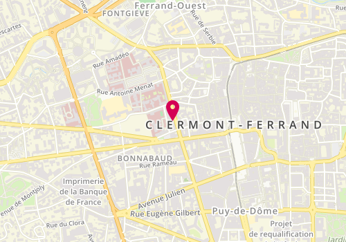 Plan de Passage Clouté, 7 Rue Gabriel Péri, 63000 Clermont-Ferrand