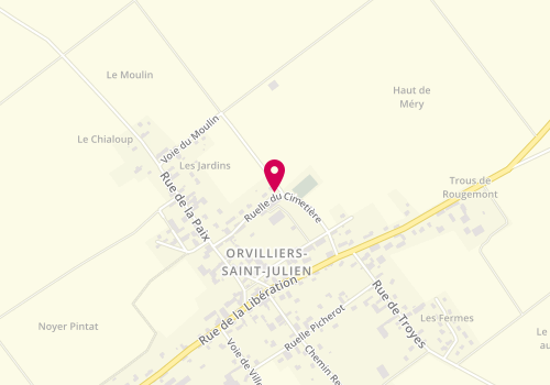 Plan de Wiurix Aube, 3C ruelle du Cimetière, 10170 Orvilliers-Saint-Julien