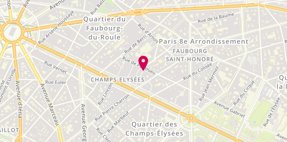 Plan de SANZA - Animation Evénementielle, 49 Rue de Ponthieu, 75008 Paris