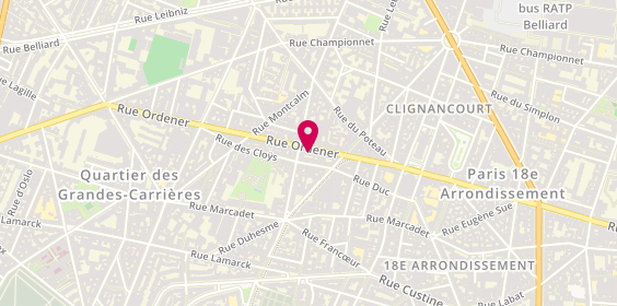 Plan de Deminuit, 135 Bis Rue Ordener, 75018 Paris