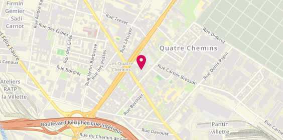Plan de La Dynamo de Banlieues Bleues, 9 Rue Gabrielle Josserand, 93500 Pantin