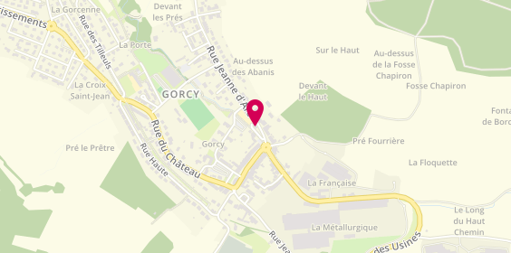 Plan de Café des Sports, 1 Rue Jeanne d'Arc, 54730 Gorcy